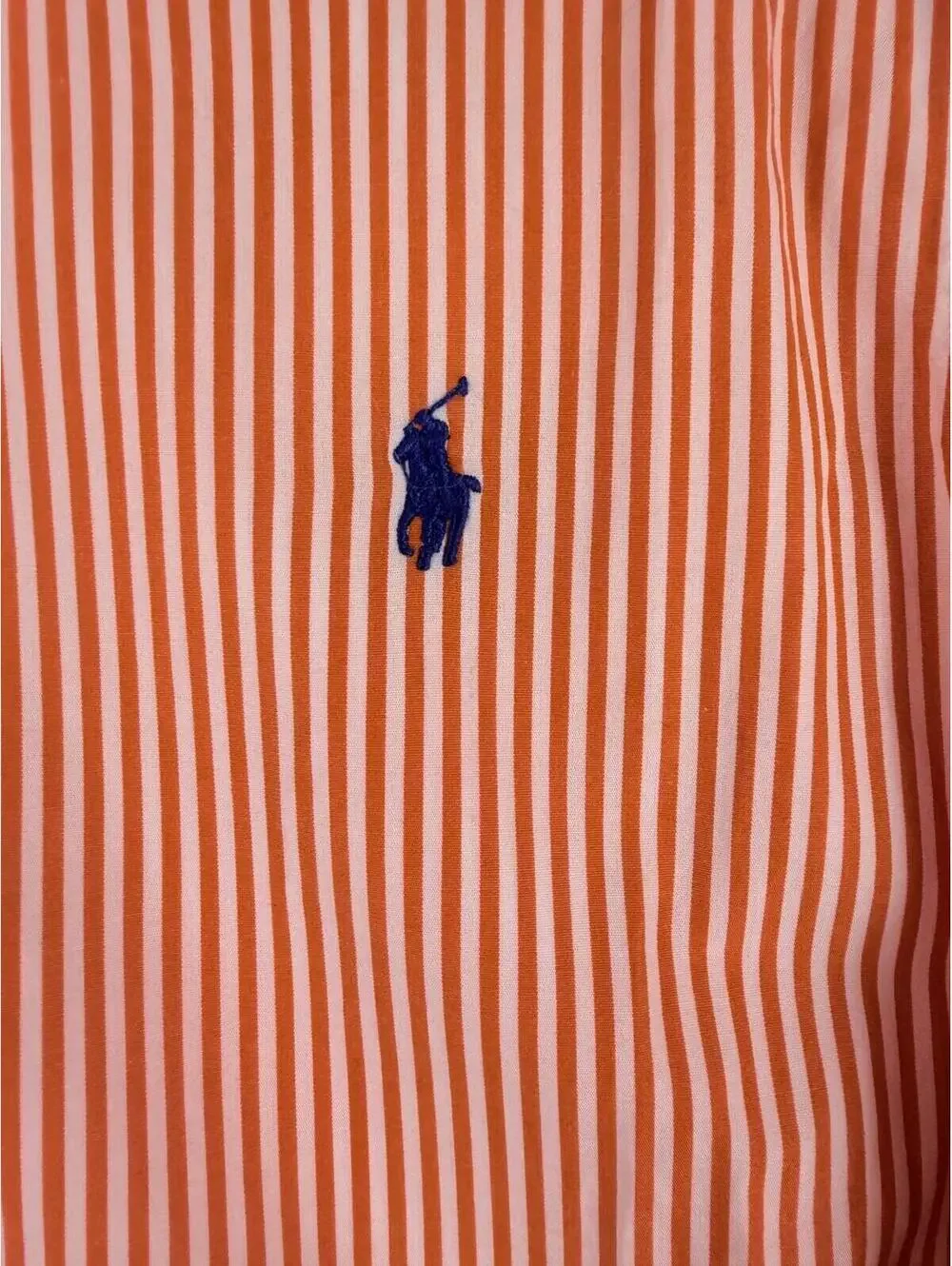 Polo Ralph Lauren Boys Striped Cotton Button Down‎ Shirt Orange/White Small (8)